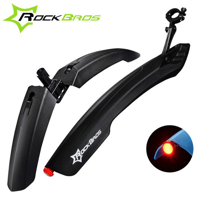 ROCKBROS MTB Mountain Bike Fenders Front Rear Light Rear Cycling Quick Release Mudguard Fender Set