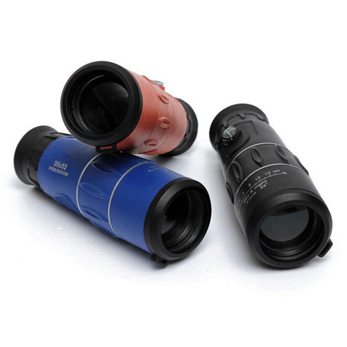 26X52 HD BAK4 Monocular Night Vision Telescope Outdoor Camping Travel Clear Zoom Optical Telescope