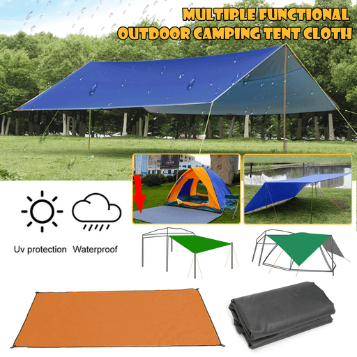 300X300Cm Outdoor Camping Tent Sunshade Rain Sun UV Beach Canopy Awning Shelter Beach Picnic Mat Ground Pad Tent Sunshade