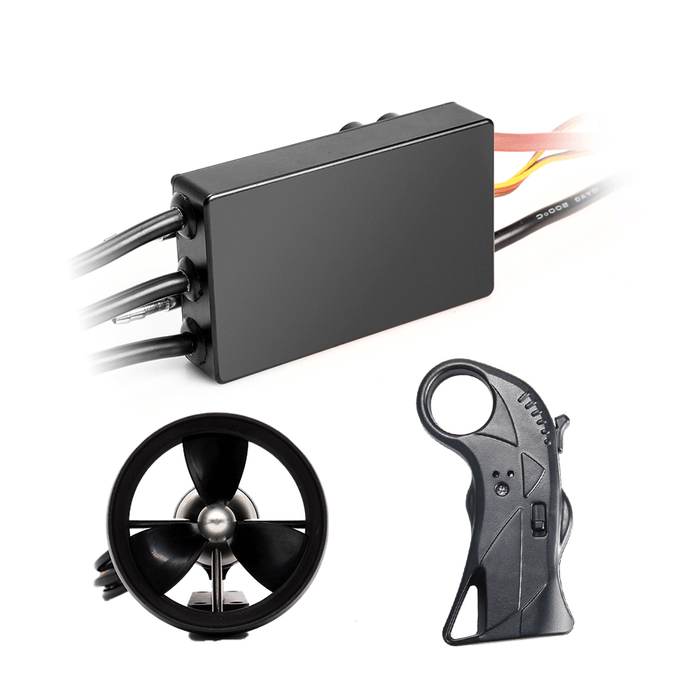 HGLTECH TH60/TH80 150KV 380W 200A ESC Underwater Thruster Brushless Motor Waterproof 4 Blade Electric Propeller Remote Control for SUP Kayak Surfboard Boating EU/US Plug