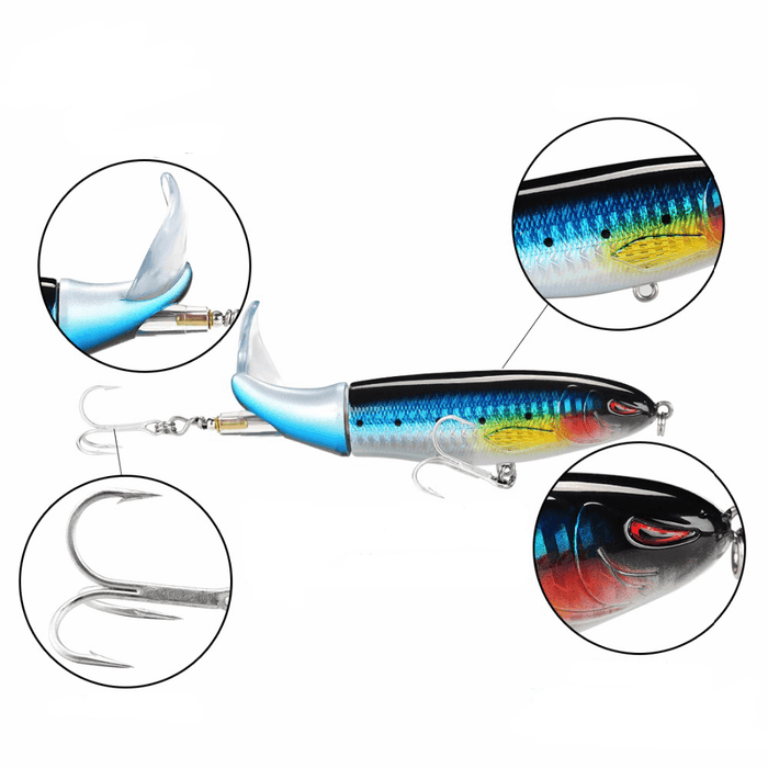 Seaknight SK051 7Pcs/Set 130Mm 39G Wopper Plopper Fishing Lure Rotating Tail Hard Bait Sea Fishing