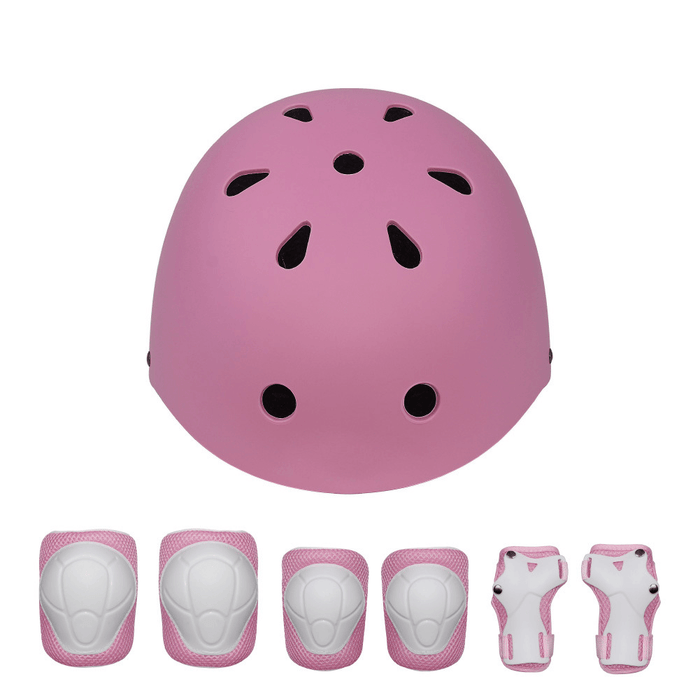 7Pcs/Set LANOVA Children Sport Protective Gear Set Kids Cycling Roller Skateboard Helmet+Knee Elbow Pads+Wrist Protector