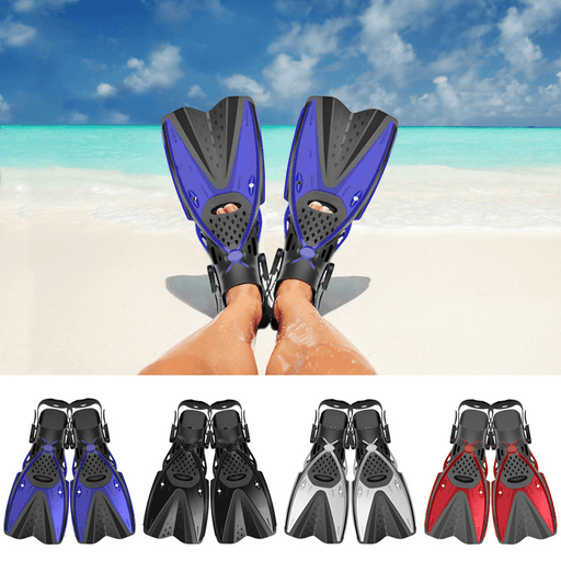 Hhaosport F621 1 Pair Snorkel Fins Swimming Diving Flippers PP TPR Comfortable Water Socks for Adult