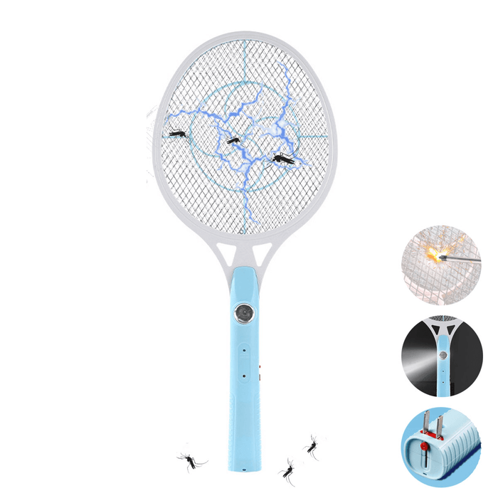 Rechargeable LED Electric Fly Swatter Mosquito Dispeller Home Camping Travel