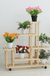 Multi-Layer Wood Garden Plant Flower Pot Stand Shelf Nursery Display Shelves Rack Spade Shovel Harrow Flowerpot Tools