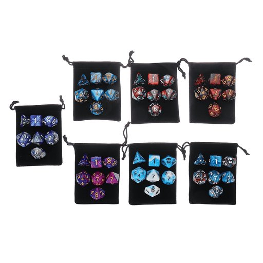 49PCS Polyhedral Dices Set for Dungeons & Dragons Dice Desktop RPG Game