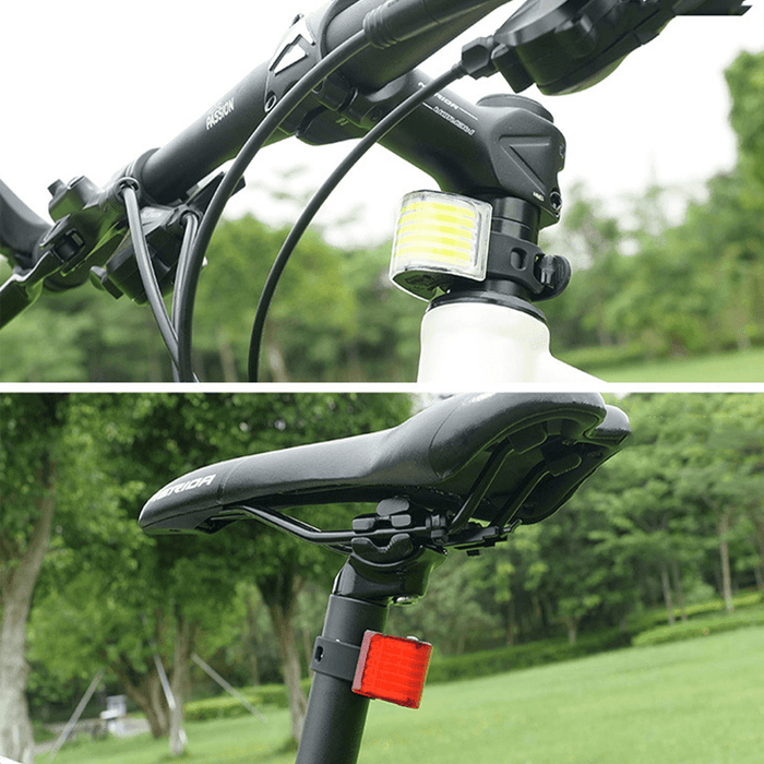 BIKIGHT Bicycle Tail Light LED Warning Light Waterproof USB Charging Super Bright Outdoor Cycling Mountain Road Bike Tail Light