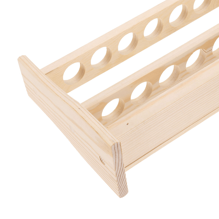 6 Holes Test Tube Rack Testing Tubes Clip Holder Stand Dropper Wood Lab Supplies 6 Hole Diameter 25Mm