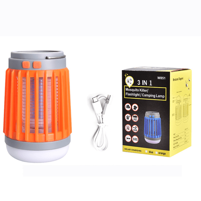 Ipree® 3.7V LED USB Solar Mosquito Killer Lamp Bulb Dispeller Repeller Electric Bug Insect Repellent Zapper Pest Trap Light Outdoor Camping