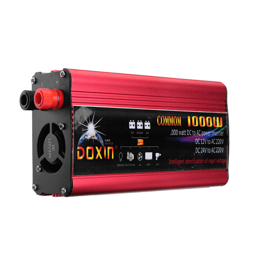 DOXIN® Power Inverter 2000W Peak Modified Sine Wave Converter DC 12V/24V to AC 220V USB Plug Port