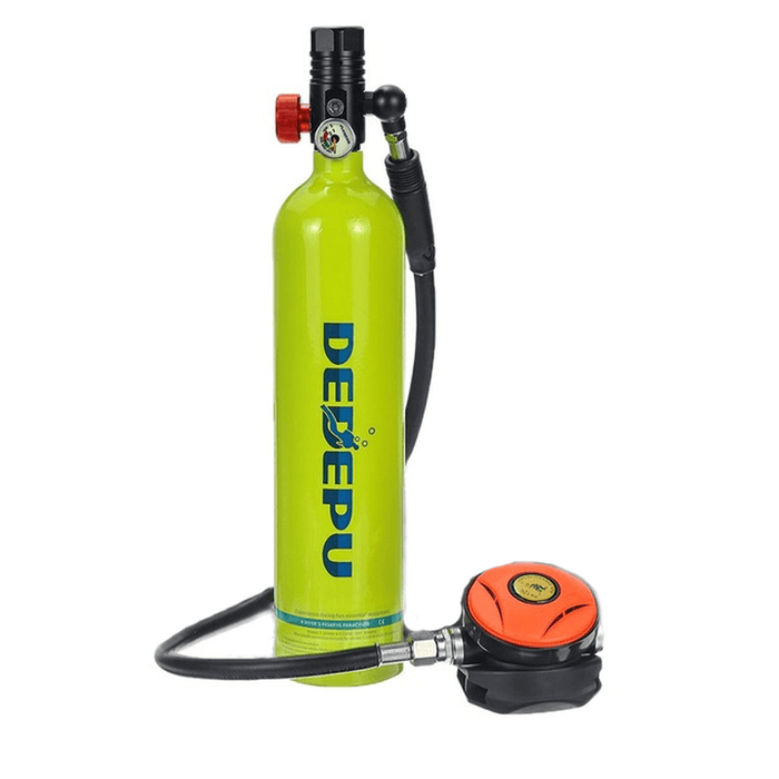 DEDEPU 1L Diving Scuba Tank 3000PSI Oxygen Cylinder Underwater Respirator Diving Tank Divers Spare Oxygen Equipment