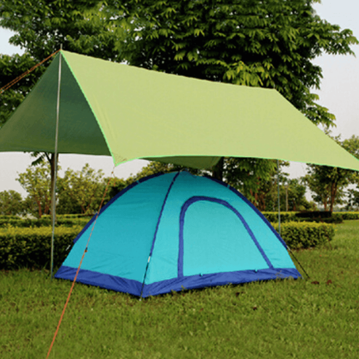 210X300Cm Outdoor Camping Tent Sunshade Rain Sun UV Beach Canopy Awning Shelter Beach Picnic Mat Ground Pad