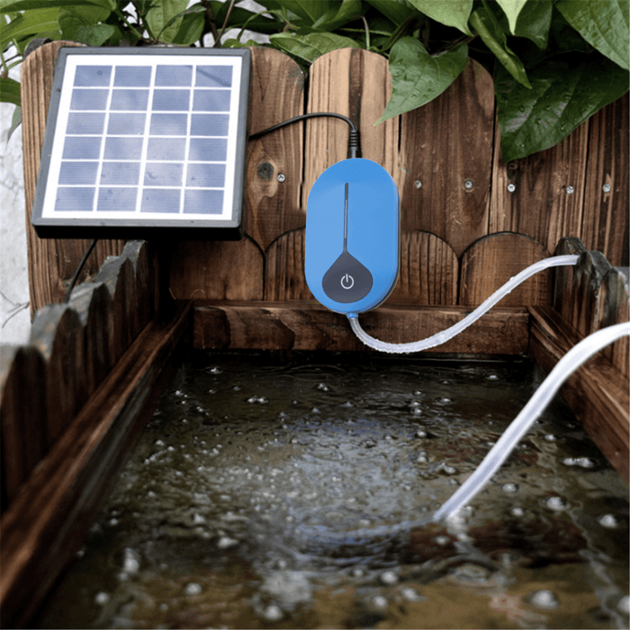 AP008 Solar Power Oxygen Pump Solar Powered Air Pump Kit 1.5W Solar Panel for Fish Pond Aquaculture