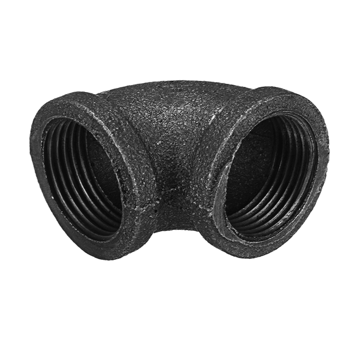 1/2" 3/4" 1" Elbow 90 Degree Pipes Fittings Malleable Iron Black Female Connector