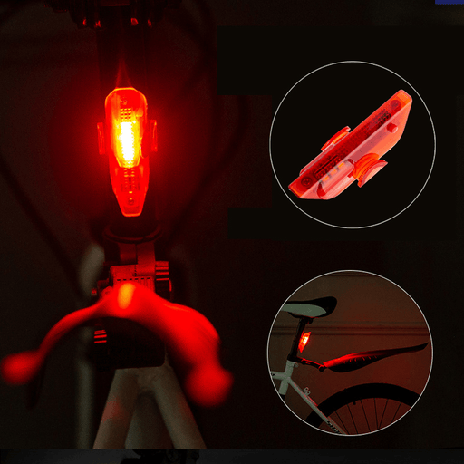 BIKIGHT Bicycle Taillight Cycling Safety Warning Lamp Mountain MTB Bike Rear Light Portable Dustproof Night Cycling Accessories