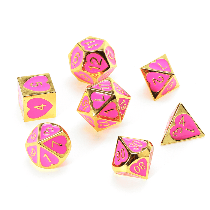 7PCS Metal Polyhedral Dices Set for Dungeons and Dragons Dice Desktop RPG Game