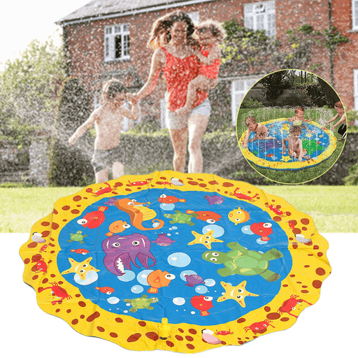 Inflatable Splash Water Mat Sprinkle Splash Play Mat Fun Summer Spray Toysinflatable Pad Outdoor Water Toys for Kids