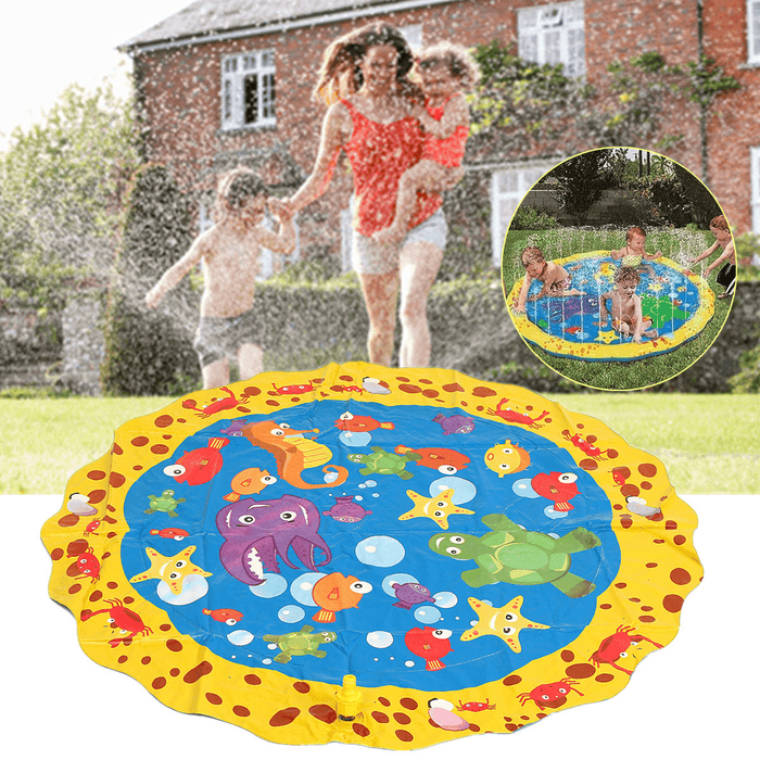 Inflatable Splash Water Mat Sprinkle Splash Play Mat Fun Summer Spray Toysinflatable Pad Outdoor Water Toys for Kids