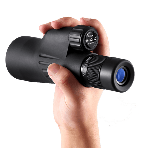 10-30×50 Monocular Telescope Adjustable BAK4 FMC Coated Handheld Bird Watching Smartphone