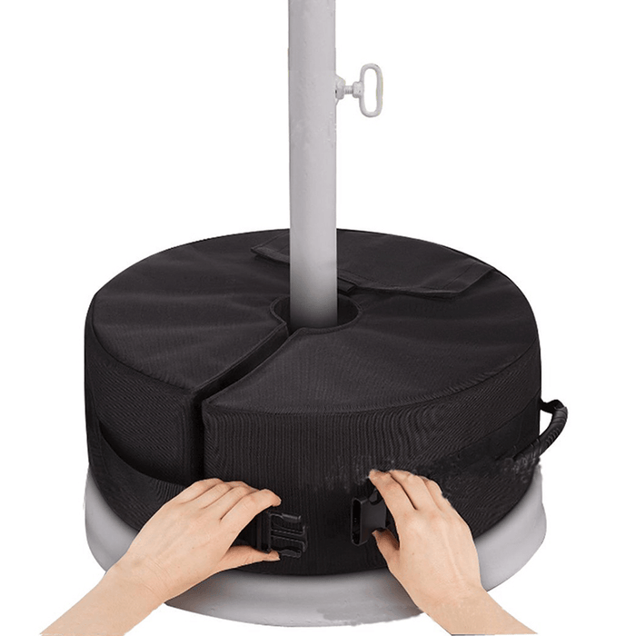 51X20Cm Black Oxford Cloth round Sandbag for Outdoor Tent Support Umbrella Sunshade Base Fixed Sandbag