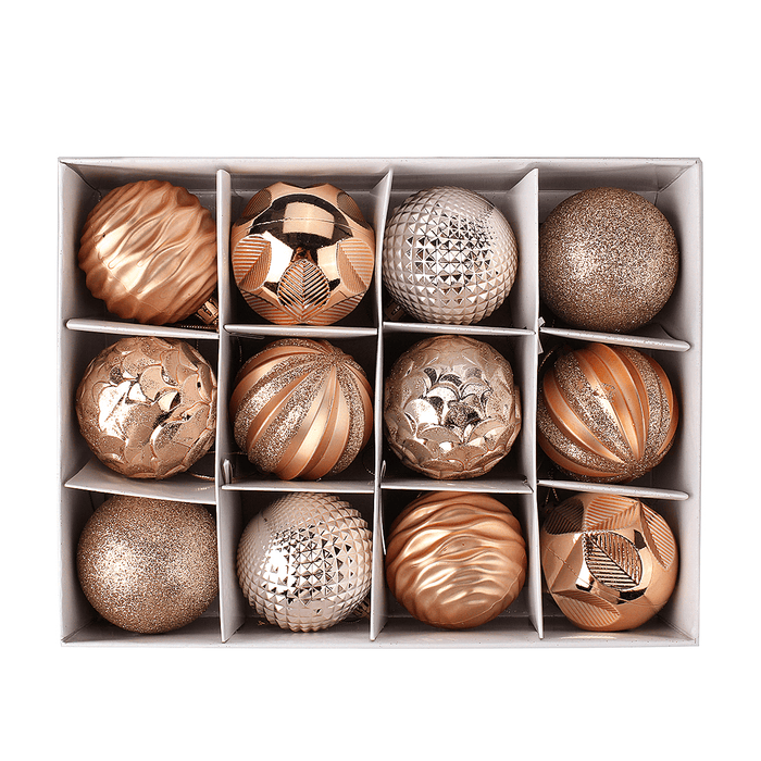 12Pcs 50Mm Christmas Tree Ball Baubles Decoration Xmas Hanging Party Ornaments