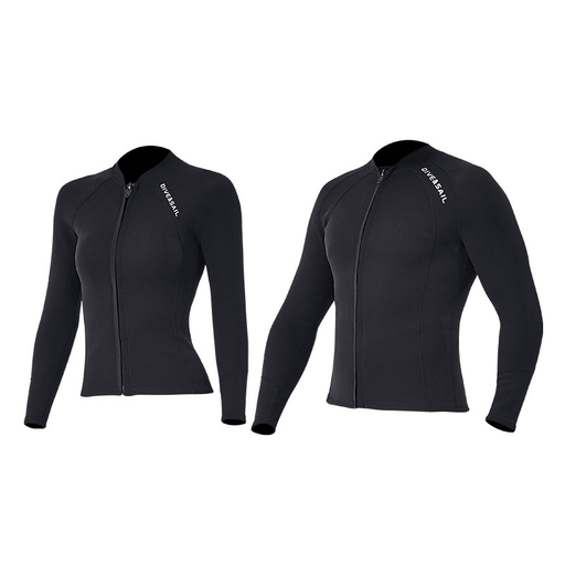 DIVE&SAIL Men'S Wetsuit 2Mm Wetsuit Separate Long-Sleeved Tops Cold-Proof Warm Large Size Surf Suit