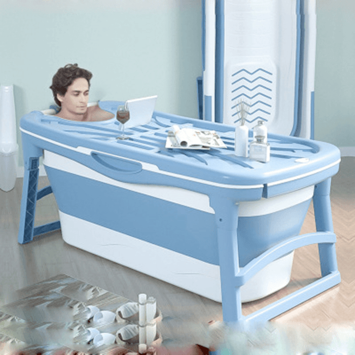Lishu Large Folding Bathub Thicken Baby Pool Insulation with Temperature Sensitive Water Plug for Adults