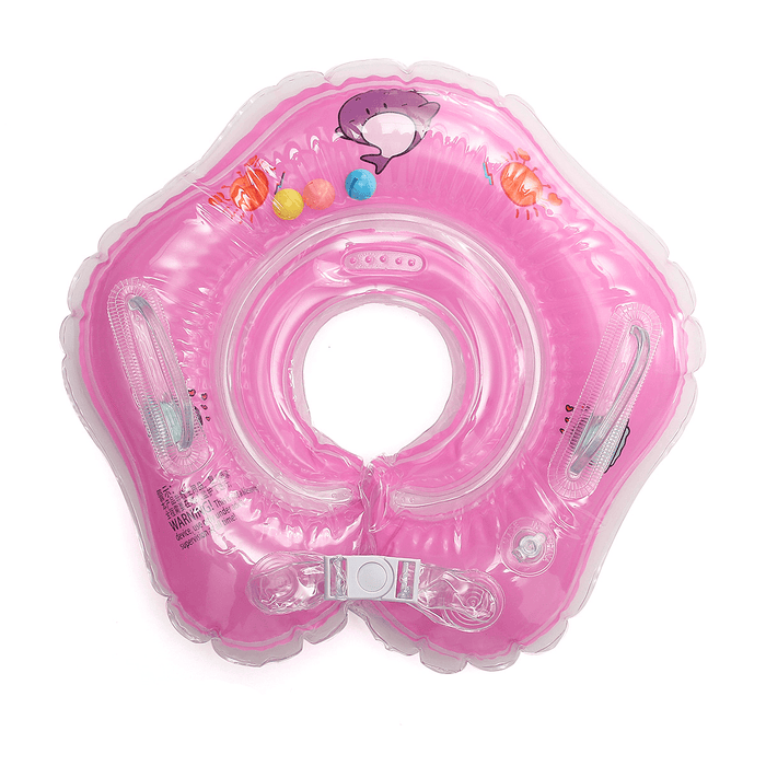 Baby Infant Swimming Pool Bath Neck Floating Inflatable Ring with Built-In Belt