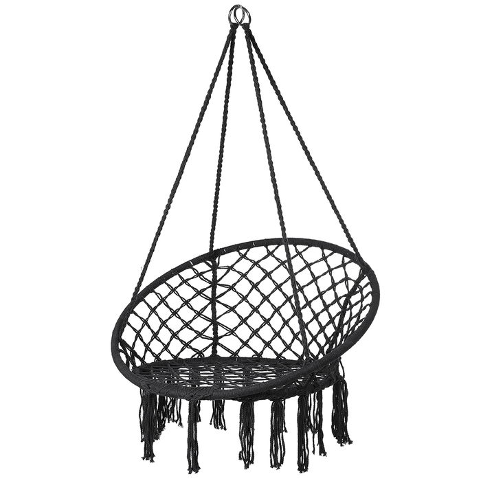 Macrame Swing Chair Kids Hanging Hammock Chair Max Load 125Kg Outdoor Indoor Garden