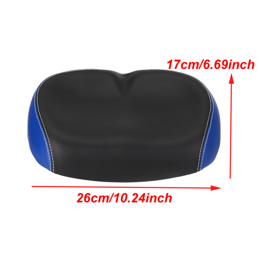 PU Leather Bike Saddle Comfort Wide Breathable Bicycle Seats Sporty Soft Bike Cushion Outdoor Cycling