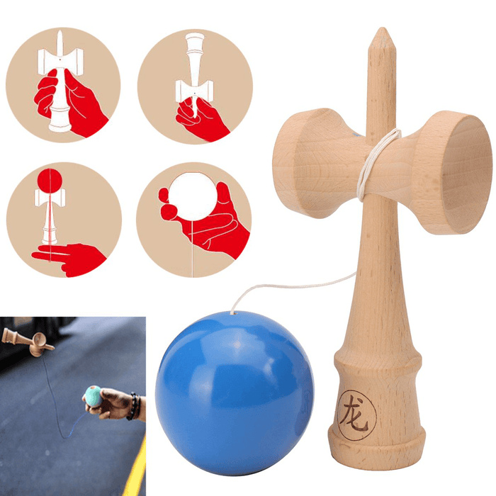 Wood Kendama Toy Professional Solid Skillful Juggling Ball Children Game Skill Toy