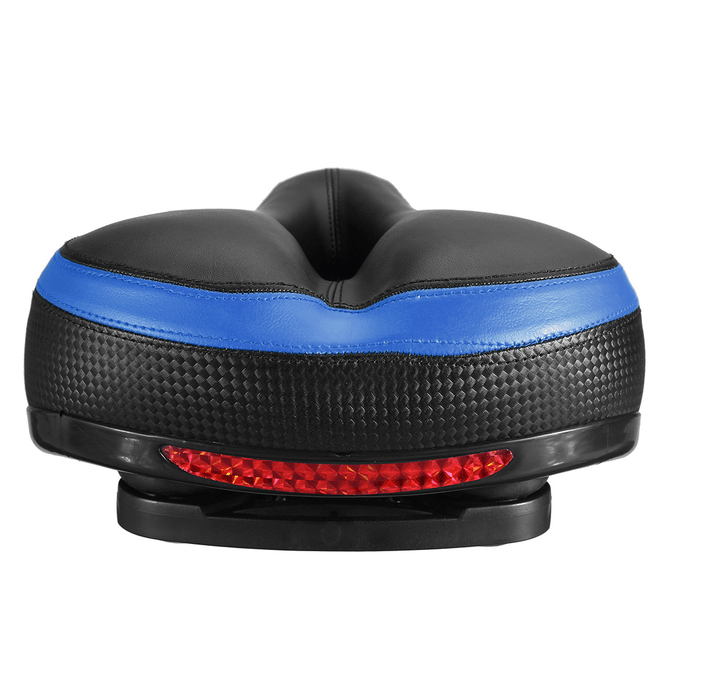 BIKIGHT Wide Bum Cycling Sprung Bike Saddle Bicycle Seat Gel Cushion Comfort Soft Saddles with Reflective Stripe