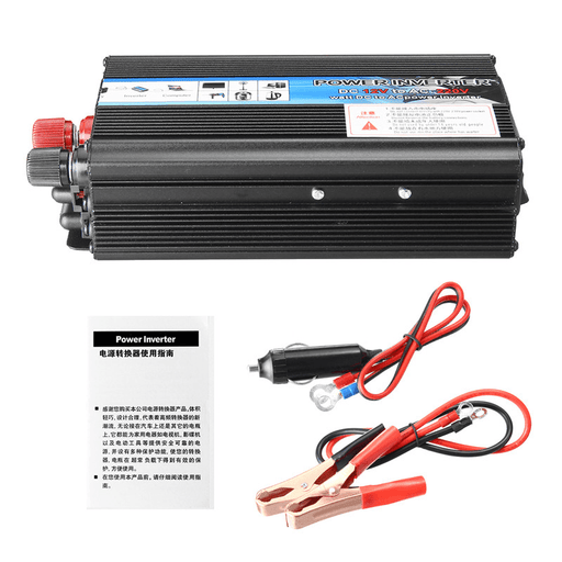 Solar Power Inverter 1000W True DC 12V to AC 220V USB Modified Sine Wave Converter Car Power Inverter Charger Adapter