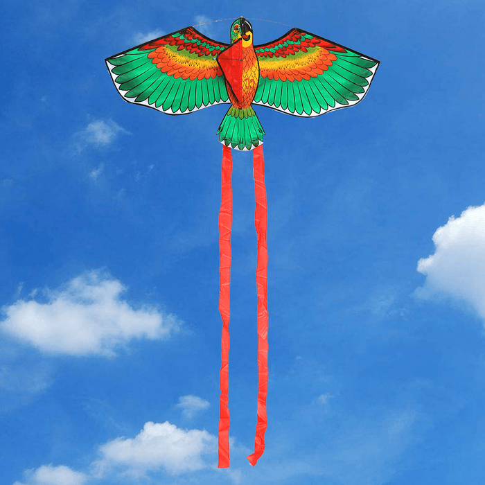 Outdoor Beach Park Polyester Camping Flying Kite Bird Parrot Steady with String Spool for Adults Kids