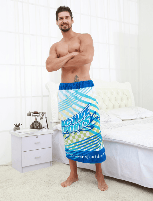 KC-964 Machine Washable Man Bathtowel Bathrobe Shower Microfiber Soft Beach Absorbent