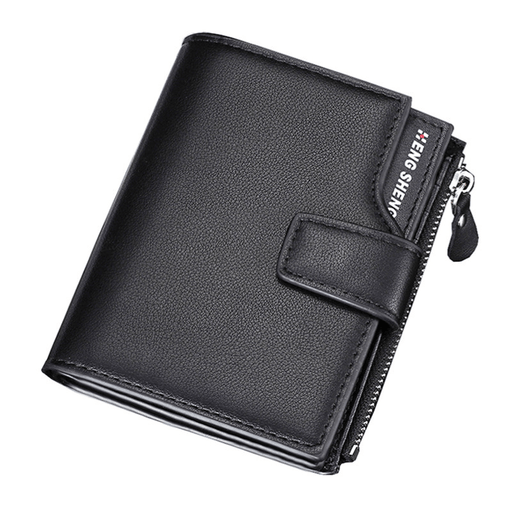 Hengsheng Men'S Multifunction Trifold Wallet Men PU Leather ID Credit Card Holder Coin Pocket