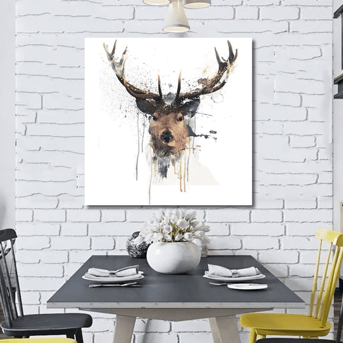 16'' Abstract Stag Deer Canvas Picture Printed Paintings Décor Framed / Unframed