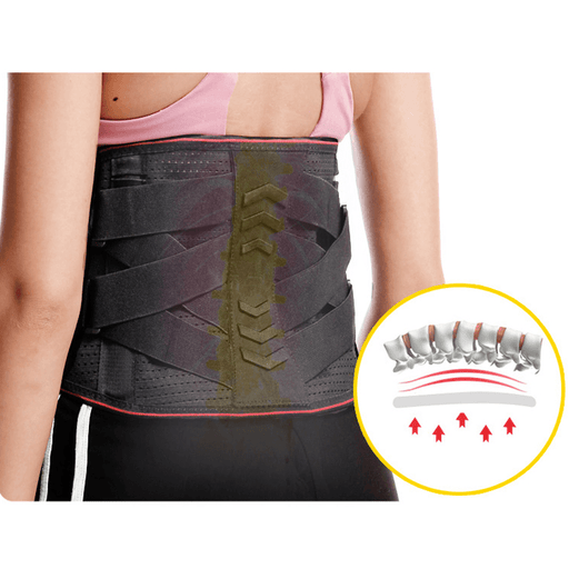 BOER 50*43*47CM 3D Breathable Mesh Support Sports Waist Brace Fixed Spring Support Compression Gym Waist Brace