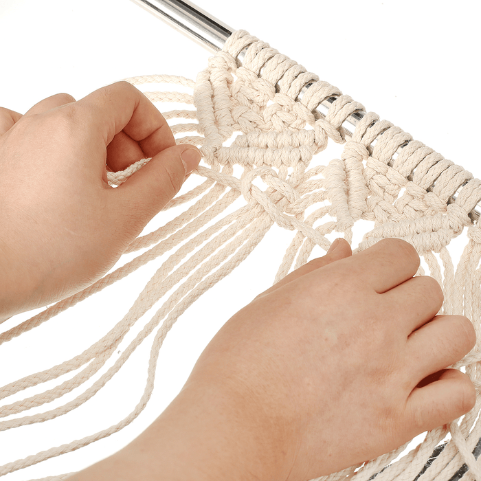 GEMITTO 100M Braided Rope Cotton Yarn Cords 100% Cotton DIY Craft Knitting Wall Hanging for Hand Knitted Gifts