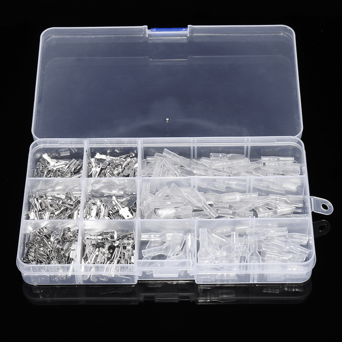 270Pcs Male Female Spade Wire Crimp Quick Connectors Wiring Terminals 2.8Mm 4.8Mm 6.3Mm