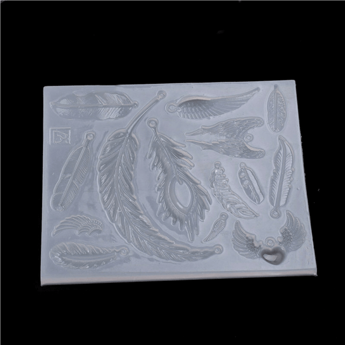 DIY Making Wing Feather Silicone Molds for Jewelry Pendant Resin Casting Mould