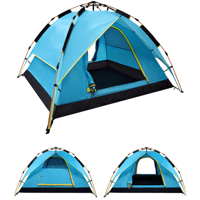 Ipree® 200 X 200 X 135Cm 3-4 Person Camping Tent Dual Layer Waterproof Windbreak Portable Outdoor Equipment