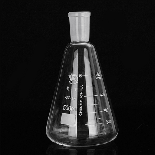 500Ml 24/29 Glass Erlenmeyer Flask Graduated Chemistry Ground Joint Conical Bottle Laboratory Glassware