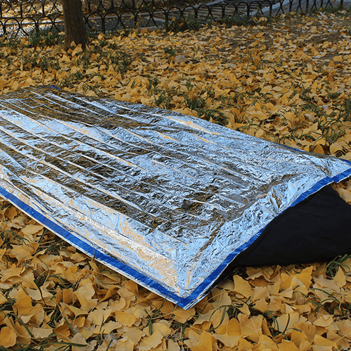 Ipree™ 200X100Cm PET Emergency Sleeping Bag Outdoor First Aid Survival Lifesaving Mat Pad