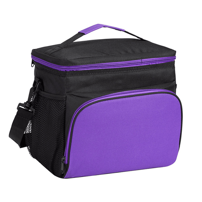 Large Capacity Insulated Portable Lunch Bag with Mesh Pocket Thermal Picnic Food Bag Waterproof Lunch Box