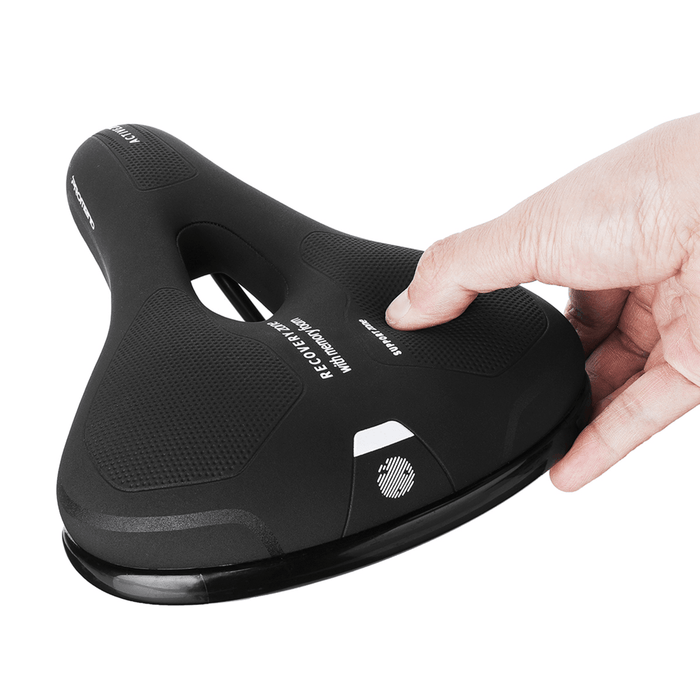 BIKIGHT Comfort Bike Saddle Wide Waterproof Breathable Memory Foam Replacement Bike Seat Universal for Women Man Adult Kids