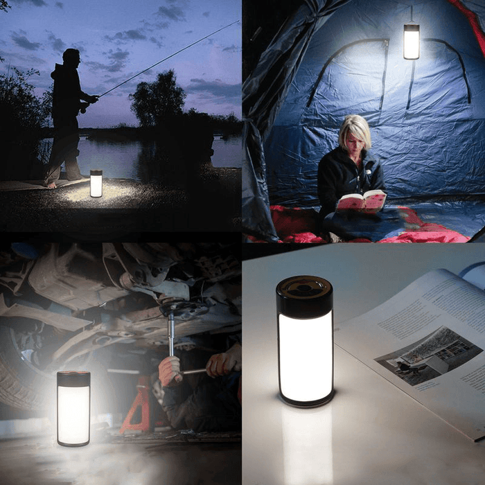 Ipree® 400LM 6000K Camping Light 5 Modes Adjustable USB Rechargeable Hanging Tent Lamp with Power Bank