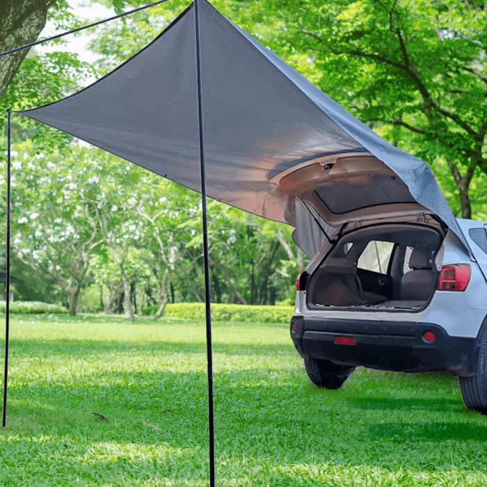 Ipree® Car Rear Rooftop Tent Waterproof Car Side Awning Tent Sun-Shelter Truck Canopy Camping Travel