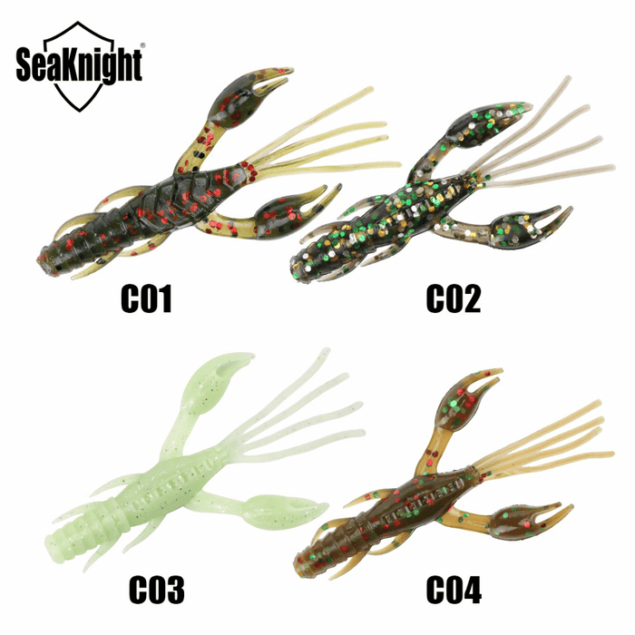 Seaknight SL020 8Pcs 1.8G 60Mm Soft Lure Silicone Worm Shrimp Fishing Lure Bass Carp Fishing