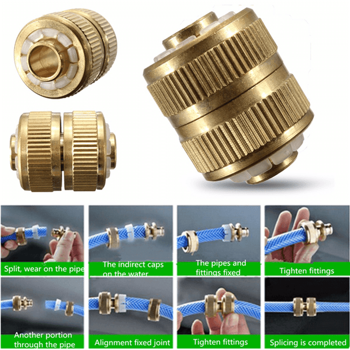 1/2 Inch 3.5Cm Hose Adapter Brass Coupling Quick Fittings Coupler